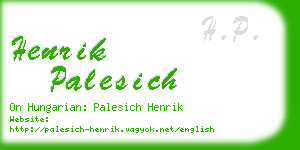 henrik palesich business card